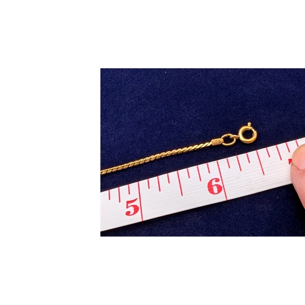 Avon Gold Tone ID Bar Rope Detail Curb Chain Bracelet 6.5 Inch